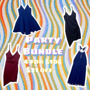 Party Bundle | Black, Navy Blue, Burgundy Dresses